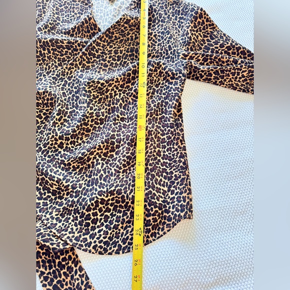 J. CREW Sara Drapey Wrap Brown & Black Leopard Print Blouse w Tie Bow - Picture 11 of 11